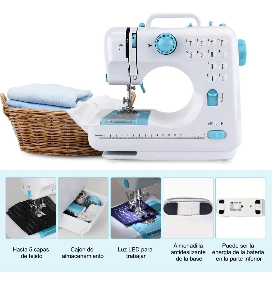 Mini máquina de coser manual electrica maquina coser portatil 16 Puntada  (Rojo+ blanco): Amazo…