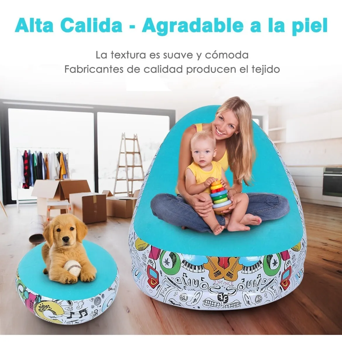 Sofá Inflable Con Reposapiés - Sangkee México Envíos Rápidos y Seguros