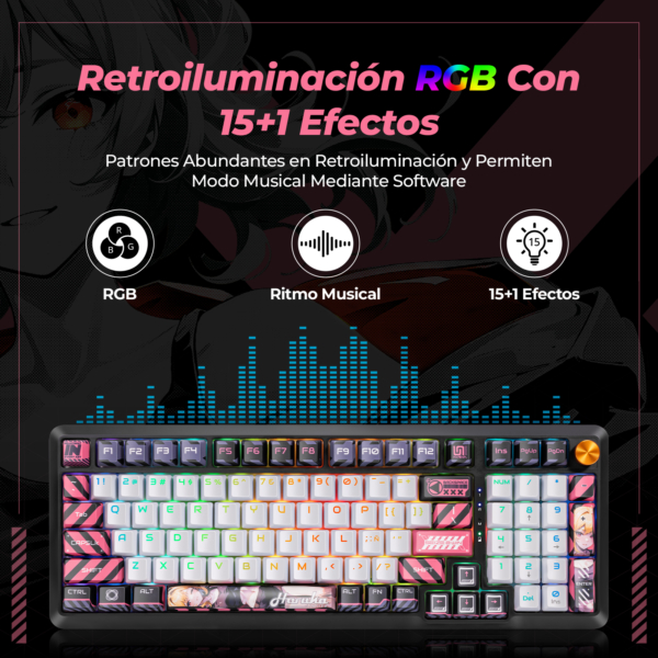 TERPORT x HARUKA 2.0 Teclado Mecánico Inalámbrico Rgb Anime - Image 9