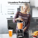 Licuadora Sangkee Profesional 6 Cuchillas | 1.85L y Vaso Portátil