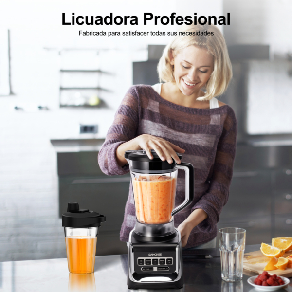 Licuadora Sangkee Profesional 6 Cuchillas | 1.85L y Vaso Portátil - Image 11