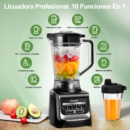 Licuadora Sangkee Profesional 6 Cuchillas | 1.85L y Vaso Portátil