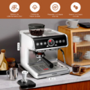 Sangkee Cafetera Espresso  con Molino y Espumador, Kit Barista Completo