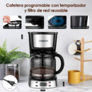 Cafetera de Goteo Sangkee 12 Tazas  Programable con Temporizador