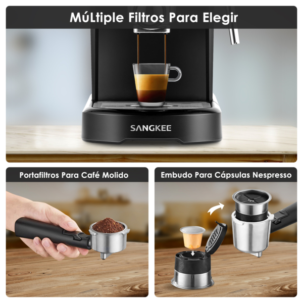 Cafetera Espresso 20 Bares, Espumador, Pantalla Táctil, 1.4L - Image 3