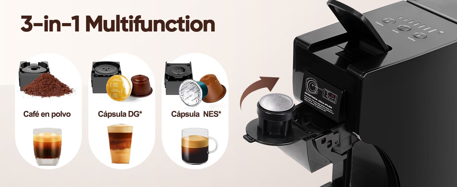 Sangkee Cafetera De Porción Individual 20 Bares