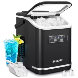 Máquina de hielo Sangkee 12kg/día, 2 tamaños, autolimpiante