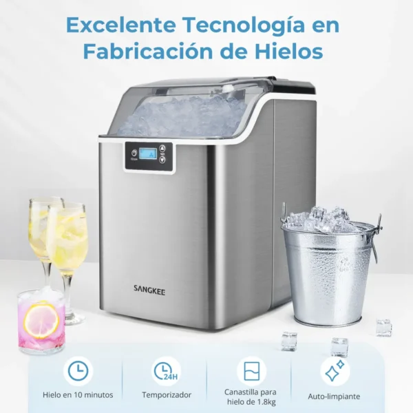 Máquina de hielo portátil Nugget 20kg/día
