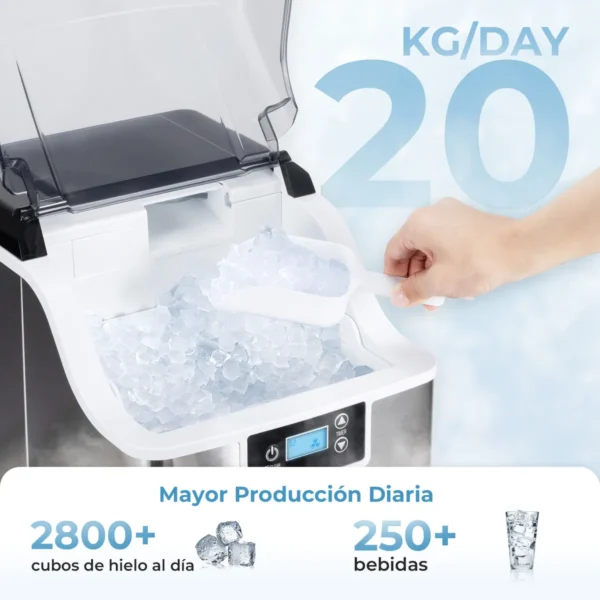 Máquina de hielo portátil Nugget 20kg/día
