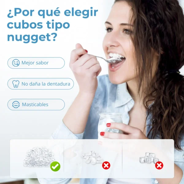 Máquina de hielo portátil Nugget 20kg/día