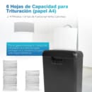 trituradora de papel 6 hojas
