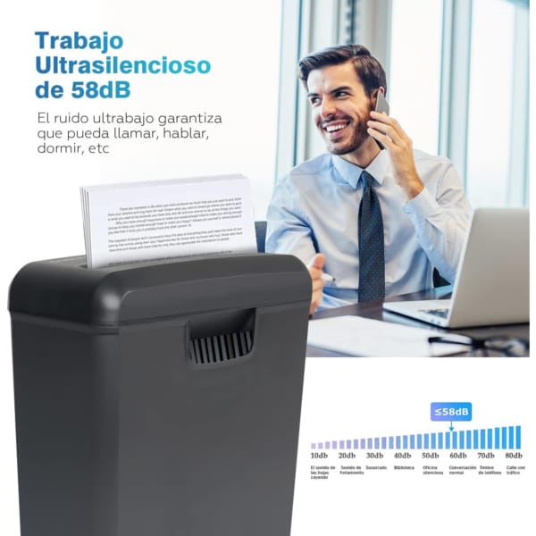 trituradora de papel 6 hojas